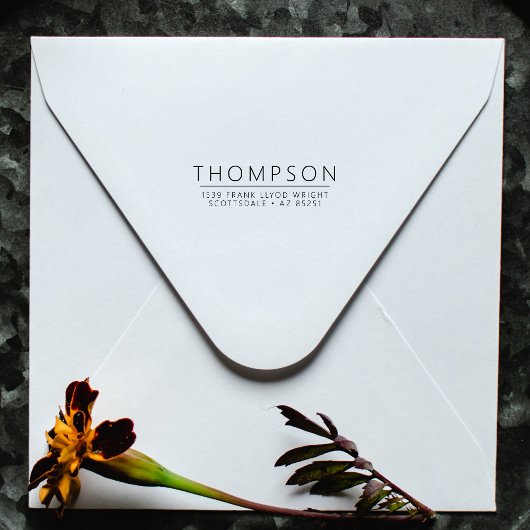 差出人住所ミニマモダンリス結婚トのカスタム セルフインキングスタンプ