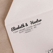 差出人住所ミニマルモダンスはっきりしたスクリプト名 セルフインキングスタンプ