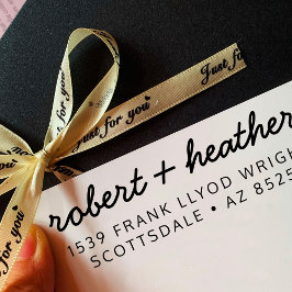 差出人住所ミニマル結婚リストスクリプト名 セルフインキングスタンプ