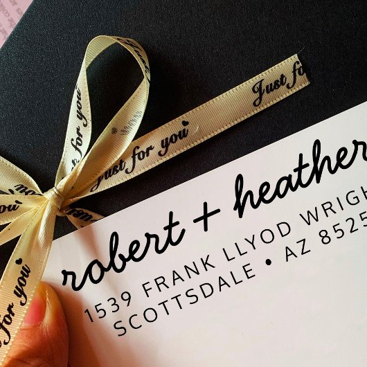 差出人住所ミニマル結婚リストスクリプト名 セルフインキングスタンプ