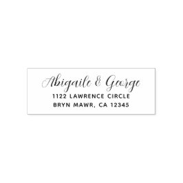 差出人住所モダンの自己墨込みゴム印 セルフインキングスタンプ