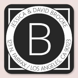 差出人住所モダンまたは製品ラベルの検索 スクエアシール