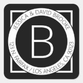 差出人住所モダンまたは製品ラベルの検索 スクエアシール (正面)