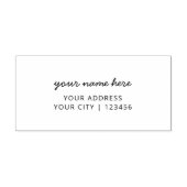 差出人住所モダンシンプルスクリプト名 セルフインキングスタンプ (デザイン)