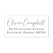 差出人住所モダンスエレガントクリプト名 セルフインキングスタンプ (デザイン)