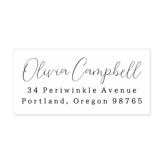 差出人住所モダンスエレガントクリプト名 セルフインキングスタンプ (デザイン)