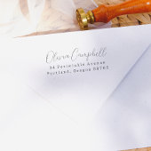 差出人住所モダンスエレガントクリプト名 セルフインキングスタンプ