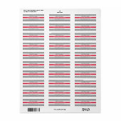 差出人住所モダンストライプグリッター銀色 ラベル (フルシート)