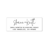 差出人住所モダンスミニマルクリプトカップル名 ラバースタンプ (インプリント)