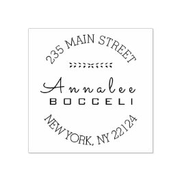 差出人住所モダンプロフェッショナル自然MOTIF ラバースタンプ