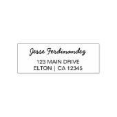 差出人住所モダンミニマリストスクリプト名 セルフインキングスタンプ (デザイン)