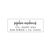 差出人住所モダンミニマリストスクリプト名 セルフインキングスタンプ (デザイン)
