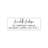 差出人住所モダンミニマリストスクリプト名 セルフインキングスタンプ (デザイン)