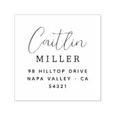 差出人住所モダンミニマリストスクリプト名 セルフインキングスタンプ (デザイン)