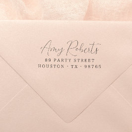 差出人住所モダンミニマリストスクリプト名 セルフインキングスタンプ