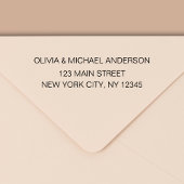 差出人住所モダンミニマリストスクリプト名 セルフインキングスタンプ