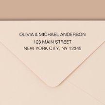 差出人住所モダンミニマリストスクリプト名