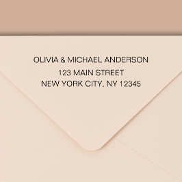 差出人住所モダンミニマリストスクリプト名 セルフインキングスタンプ