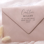 差出人住所モダンミニマリストスクリプト名 セルフインキングスタンプ