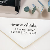 差出人住所モダンミニマリストスクリプト名 セルフインキングスタンプ