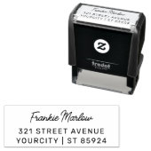 差出人住所モダンミニマリストスクリプト名 セルフインキングスタンプ (インサイチュ)