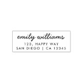 差出人住所モダンミニマリストスクリプト名 セルフインキングスタンプ (デザイン)