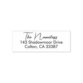 差出人住所モダンミニマリストスクリプト セルフインキングスタンプ