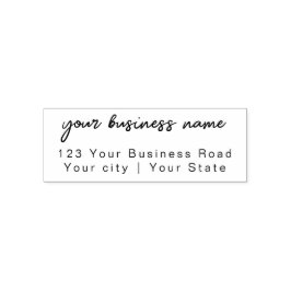 差出人住所モダンミニマリストスクリプト セルフインキングスタンプ