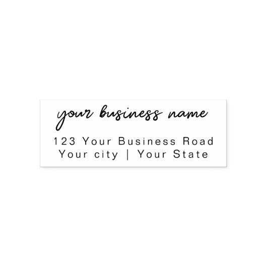 差出人住所モダンミニマリストスクリプト セルフインキングスタンプ (デザイン)