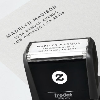 差出人住所モダンミニマリスト名 セルフインキングスタンプ