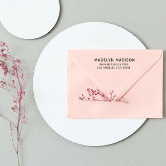 差出人住所モダンミニマリスト名 ラバースタンプ