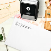 差出人住所モダンミニマルなシックなスクリプト名 セルフインキングスタンプ