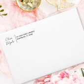 差出人住所モダンミニマルなシックなスクリプト名 セルフインキングスタンプ