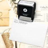 差出人住所モダンミニマルなシックなスクリプト名 セルフインキングスタンプ
