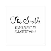 差出人住所モダンミニマルシンプル主義ファミリーナム ラバースタンプ (インプリント)