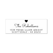 差出人住所モダンミニマルハートスクリプト名 セルフインキングスタンプ (デザイン)