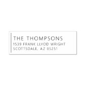 差出人住所モダンミニマル結婚ファミリー セルフインキングスタンプ (デザイン)