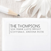 差出人住所モダンミニマル結婚ファミリー ラベル (インサイチュ)