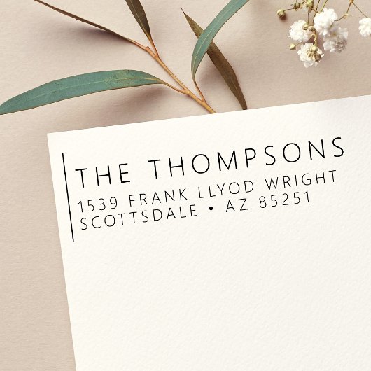 差出人住所モダンミニマ結婚リストカスタム セルフインキングスタンプ