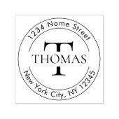 差出人住所モダンモノグラムの セルフインキングスタンプ (デザイン)