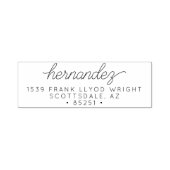 差出人住所モダン書のスクリプ結婚ト セルフインキングスタンプ (デザイン)