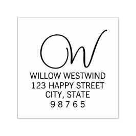 差出人住所モノグモダンラム セルフインキングスタンプ