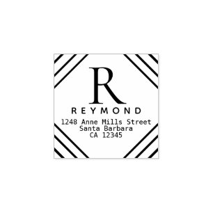 差出人住所モノグラム ラバースタンプ