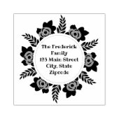 差出人住所ラバーアドレススタンプウッドアートスタンプ ラバースタンプ (インプリント)