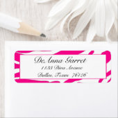 差出人住所ラベルが野生（ピンクゼブラ） ラベル (インサイチュ)