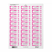 差出人住所ラベルが野生（ピンクゼブラ） ラベル (フルシート)