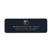 差出人住所ラベルとGlobeロゴ ラベル (正面)