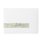 差出人住所ラベルのまわりの冒険の地図の覆い ラップアラウンド宛名ラベル (正面)