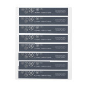 差出人住所ラベルのまわりの分散させた雪の覆い ラップアラウンドラベル (シート)