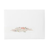 差出人住所ラベルのまわりのBohoの花の覆い ラップアラウンド宛名ラベル (正面)